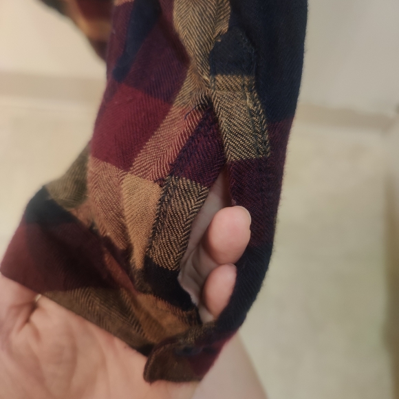 beachlunchlounge Plaid Button Down Shirt - Navy, Burgundy, Tan - Picture 9 of 12